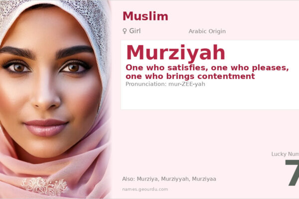 Murziyah Name Meaning — Arabic Origin, Girl Name & Details (2025)