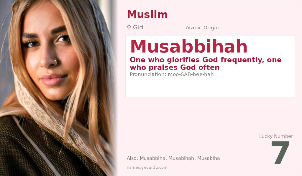 Musabbihah Name Meaning and Details