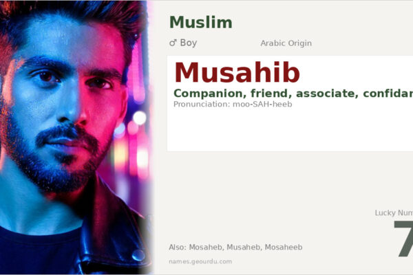 Musahib Name Meaning — Arabic Origin, Boy Gender & Details (2025)