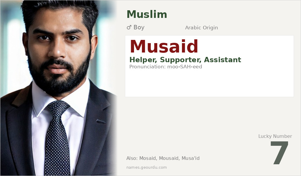 Musaid Name Meaning and Details