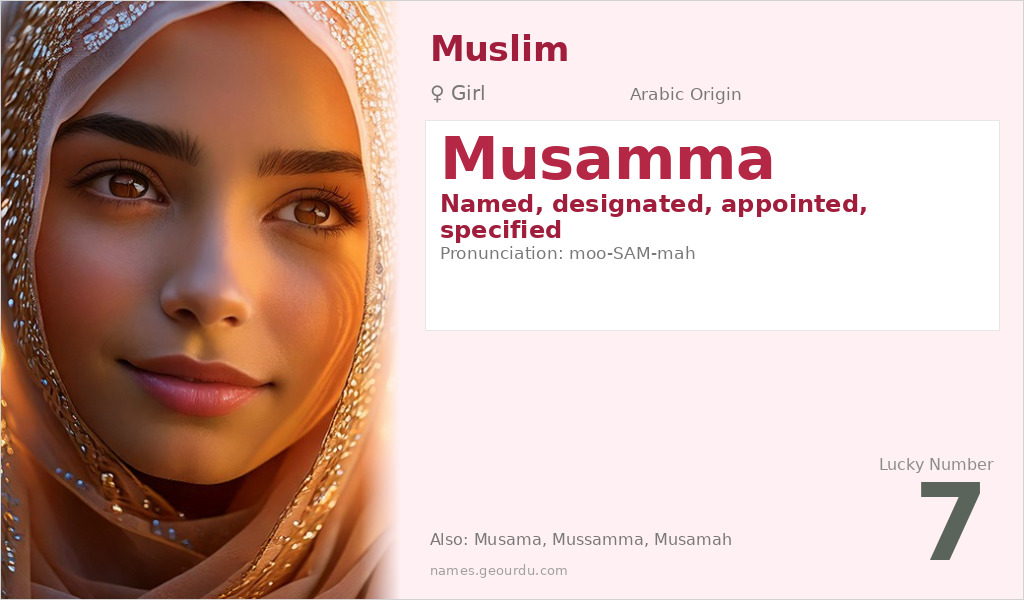 Musamma Name Meaning and Details