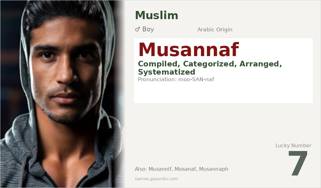 Musannaf Name Meaning and Details