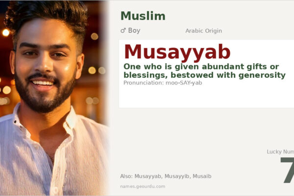 Musayyab Name Meaning — Arabic Origin, Boy Name & Details (2025)