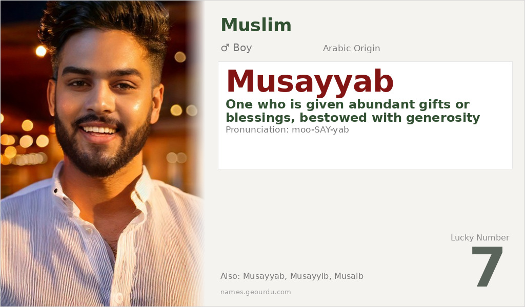 Musayyab Name Meaning and Details