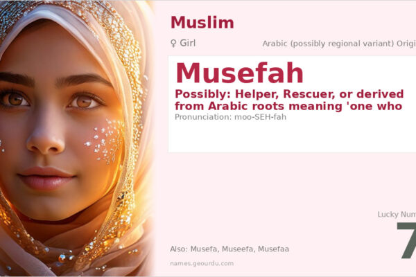 Musefah Name Meaning — Origin, Gender & Details (2025)