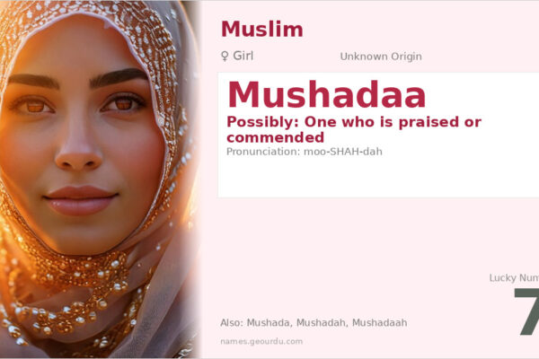 Mushadaa Name Meaning — Origin, Gender & Details (2025)