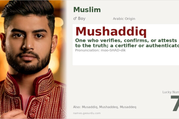 Mushaddiq Name Meaning — Arabic Origin, Boy Name & Details (2025)