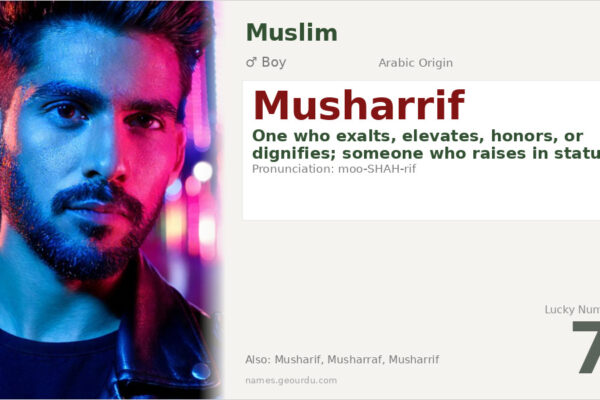 Musharrif Name Meaning — Arabic Origin, Boy Name & Details (2025)