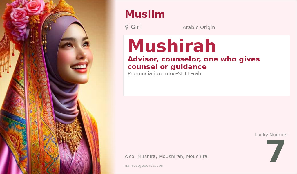 Mushirah Name Meaning and Details