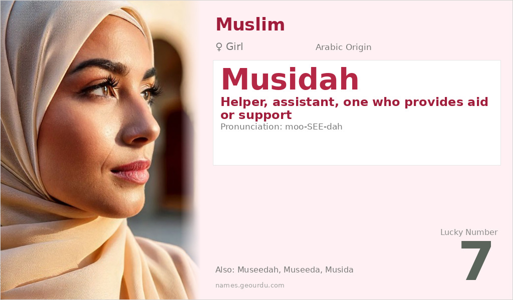 Musidah Name Meaning and Details