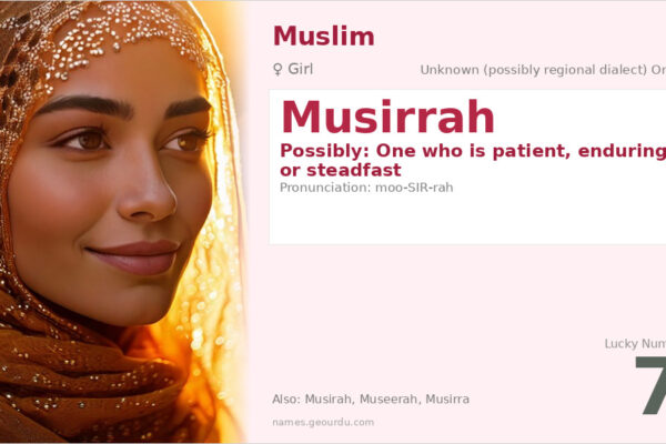 Musirrah Name Meaning — Origin, Gender & Details (2025)