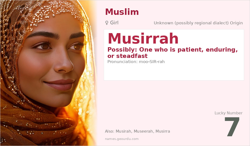 Musirrah Name Meaning and Details
