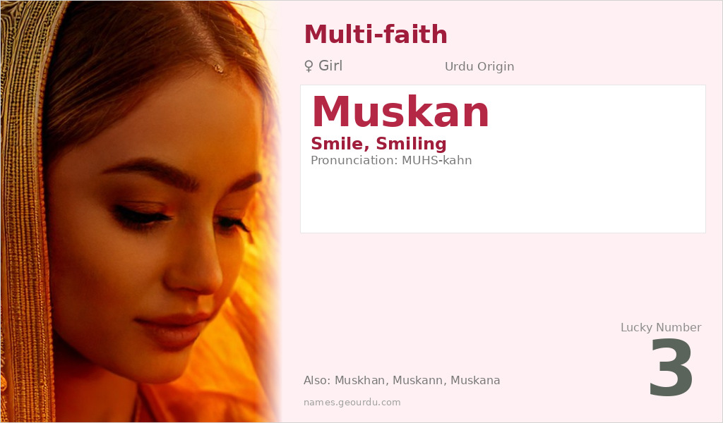 Muskan Name Meaning and Details