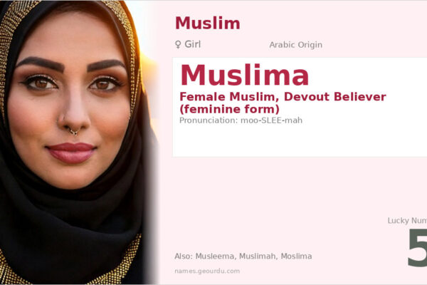 Muslima Name Meaning — Arabic Origin, Girl Name & Islamic Significance (2025)