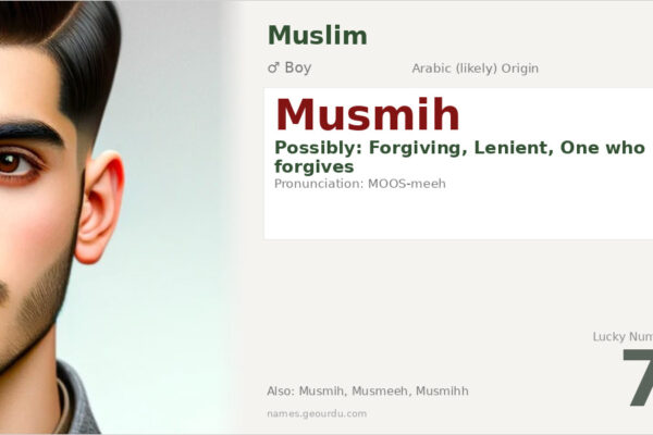 Musmih Name Meaning — Origin, Gender & Details (2025)