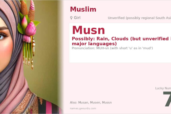 Musn Name Meaning — Origin, Gender & Details (2025)