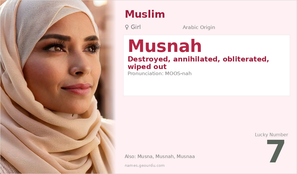 Musnah Name Meaning and Details