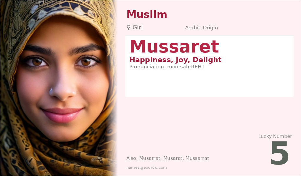 Mussaret Name Meaning and Details