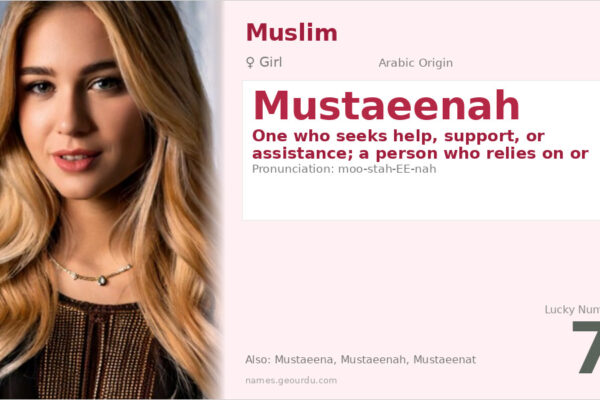 Mustaeenah Name Meaning — Arabic Origin, Girl Name & Islamic Significance (2025)