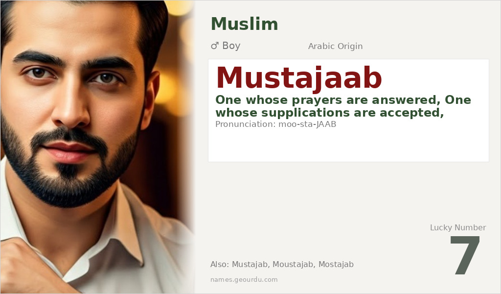 Mustajaab Name Meaning and Details