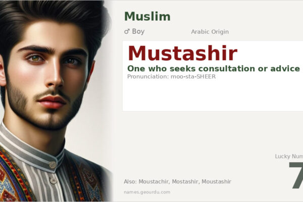 Mustashir Name Meaning — Arabic Origin, Boy Name & Details (2025)
