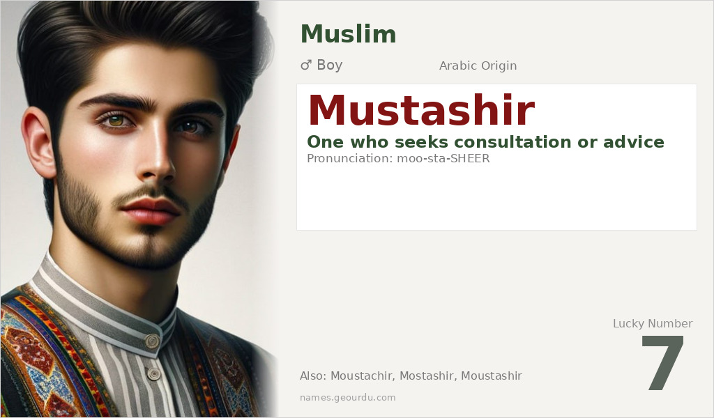 Mustashir Name Meaning and Details