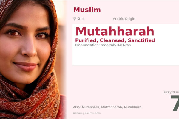Mutahharah Name Meaning — Arabic Origin, Girl’s Name & Details (2025)