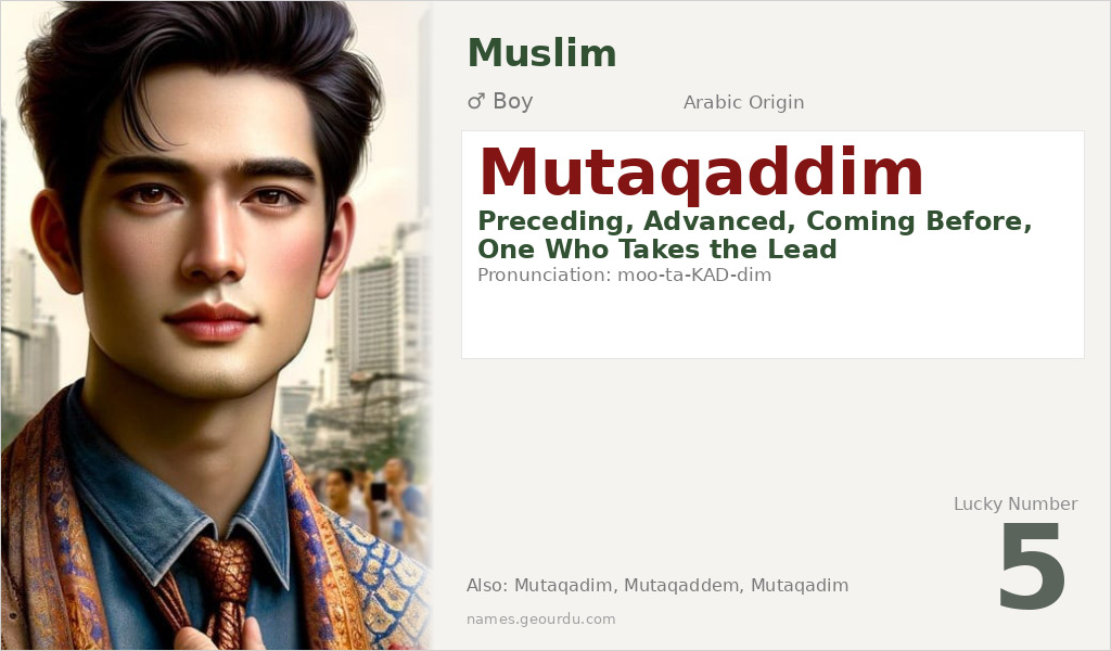 Mutaqaddim Name Meaning and Details