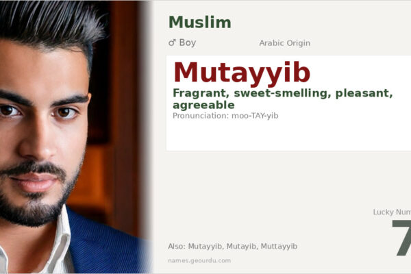 Mutayyib Meaning — Arabic Origin, Boy Name & Details (2025)