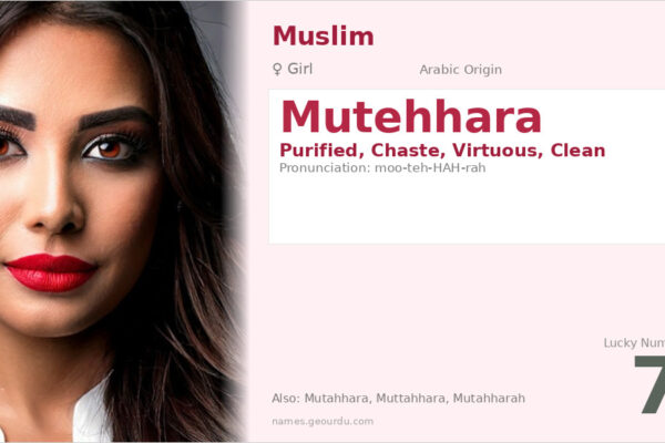 Mutehhara Name Meaning — Arabic Origin, Girl & Details (2025)