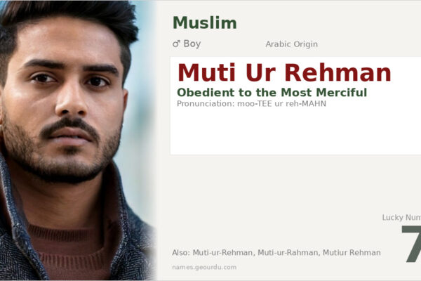 Muti Ur Rehman Meaning — Arabic Origin, Boy Name & Details (2025)
