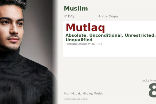 Mutlaq Name Meaning — Arabic Origin, Boy Name & Details (2025)