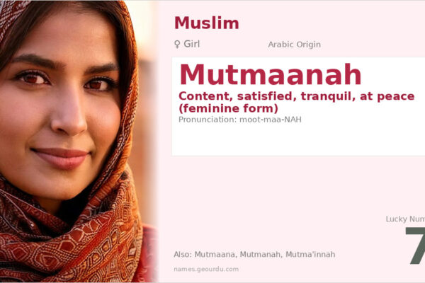 Mutmaanah Name Meaning — Arabic Origin, Girl’s Name & Details (2025)