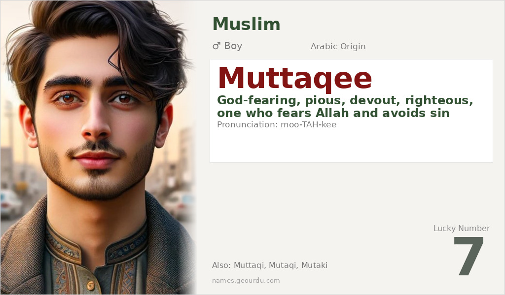 Muttaqee Name Meaning and Details