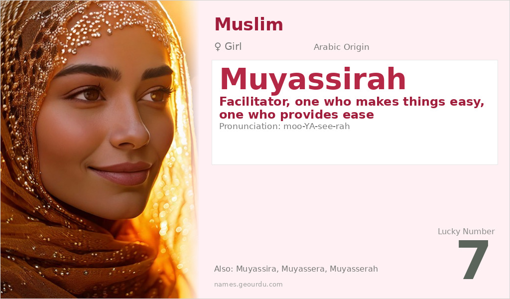 Muyassirah Name Meaning and Details