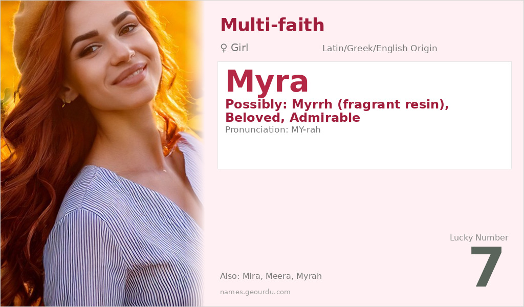 Myra Name Meaning and Details
