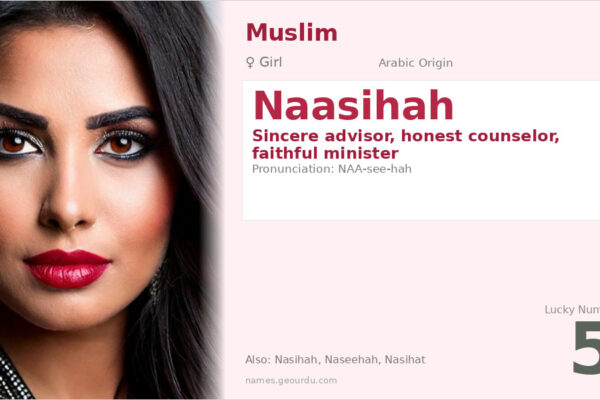 Naasihah Name Meaning — Arabic Origin, Girl Name & Details (2025)