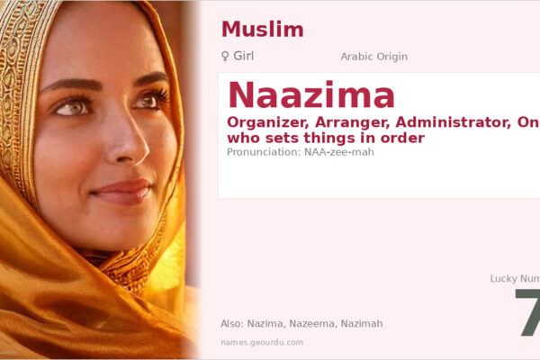 Naazima Name Meaning — Arabic Origin, Girl Name & Details (2025)