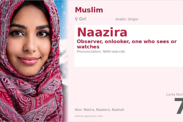 Naazira Name Meaning — Arabic Origin, Girl Name & Details (2025)