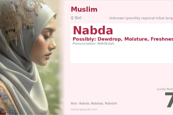 Nabda Name Meaning — Origin, Gender & Details (2025)
