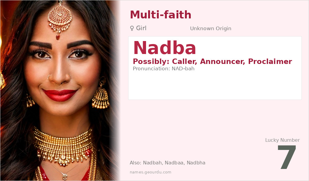 Nadba Name Meaning and Details