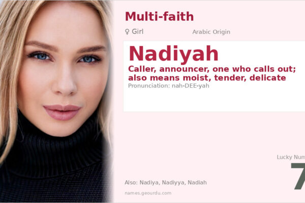 Nadiyah Name Meaning — Arabic Origin, Girl Name & Details (2025)
