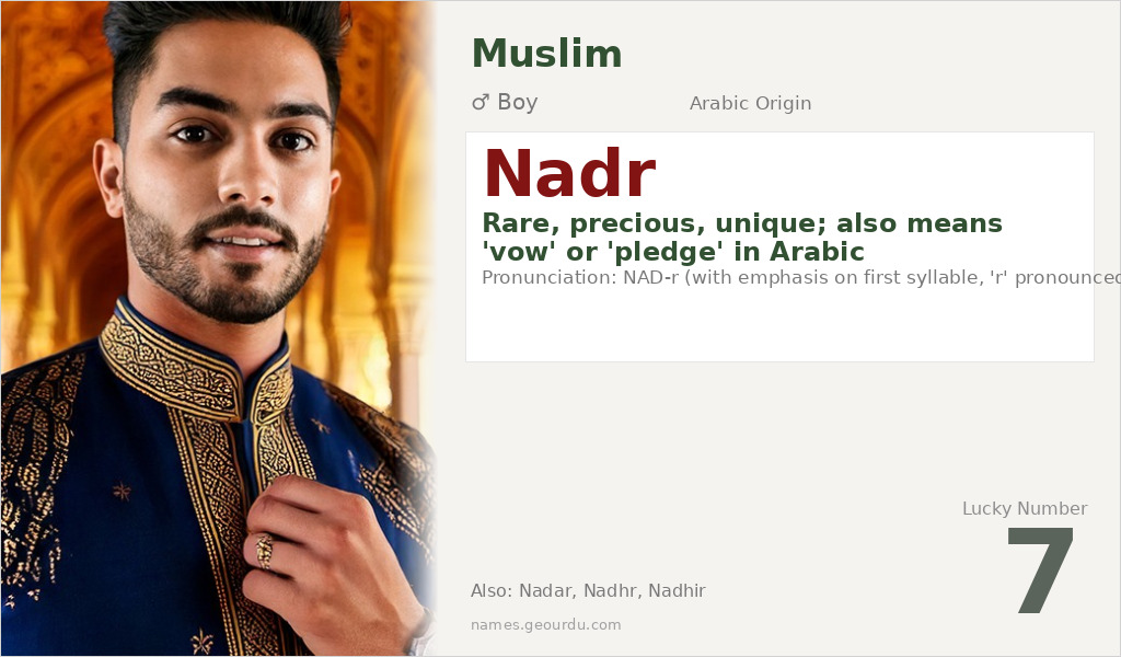 Nadr Name Meaning and Details