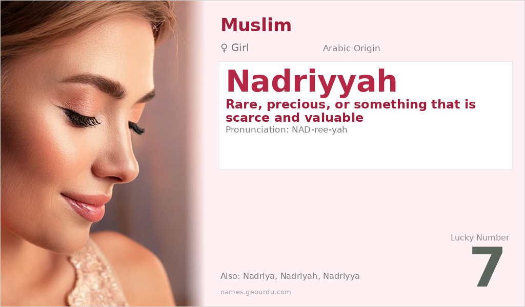 Nadriyyah Name Meaning and Details