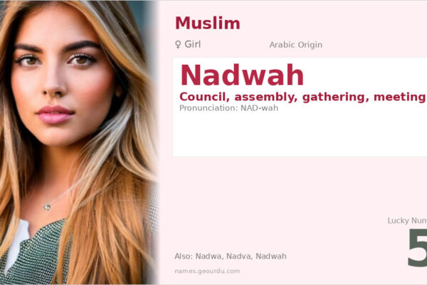 Nadwah Name Meaning — Arabic Origin, Girl Name & Details (2025)