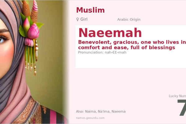 Naeemah Name Meaning — Arabic Origin, Girl’s Name & Details (2025)