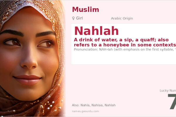 Nahlah Name Meaning — Arabic Origin, Girl Name & Details (2025)