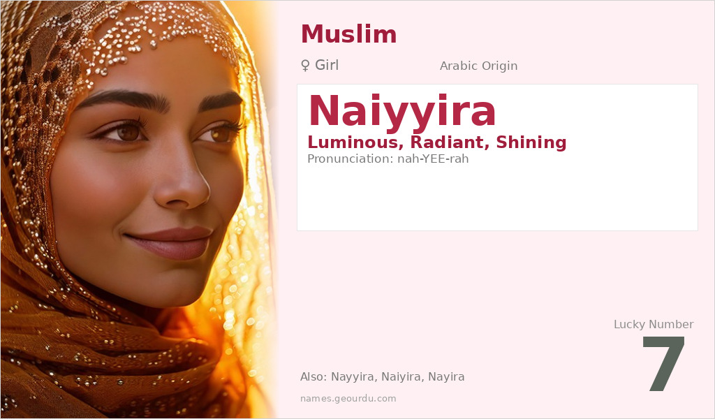 Naiyyira Name Meaning and Details