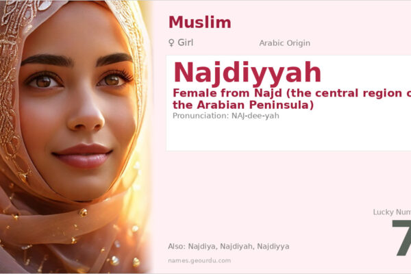 Najdiyyah Name Meaning — Arabic Origin, Girl’s Name & Details (2025)