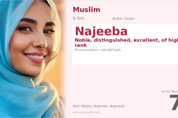 Najeeba Name Meaning — Arabic Origin, Girl Name & Details (2025)